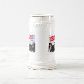 動揺してなボーダーステイン ビールジョッキ (中央)