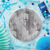 動揺してなマウイによって水漆喰を塗られるカシ木穀物の一見 ペーパープレート (パーティー)