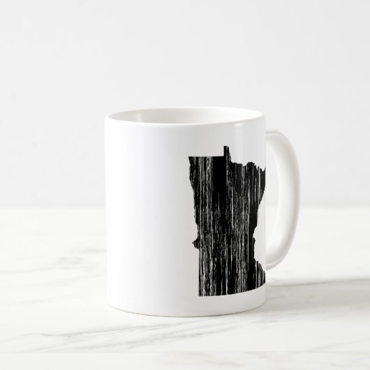 動揺してなミネソタの州の輪郭 コーヒーマグカップ (正面右)