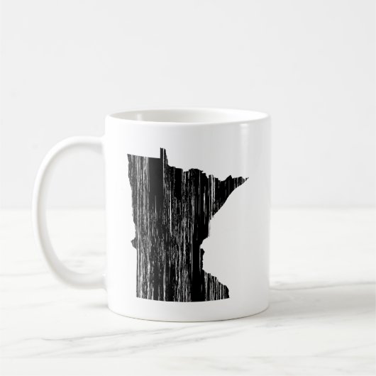 動揺してなミネソタの州の輪郭 コーヒーマグカップ (左)