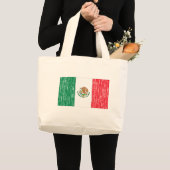 動揺してなメキシコ旗 ラージトートバッグ (正面(商品))