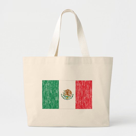 動揺してなメキシコ旗 ラージトートバッグ (正面)