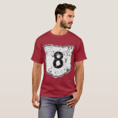 動揺してなルート8の交通標識- Tシャツ (正面フル)
