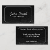 動揺してなヴィンテージの無声映画 名刺 (正面/裏面)