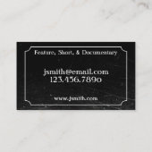 動揺してなヴィンテージの無声映画 名刺 (裏面)