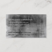 動揺してなヴィンテージの黒の灰色の汚いパステル 名刺 (裏面)