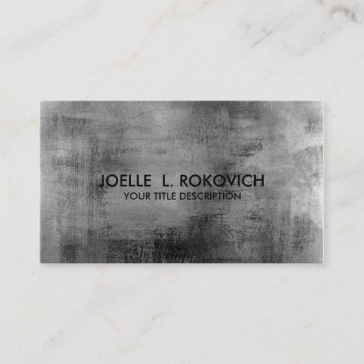動揺してなヴィンテージの黒の灰色の汚いパステル 名刺 (正面)
