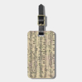 動揺してなヴィンテージ音楽荷物のラベル ラゲッジタグ (正面縦)