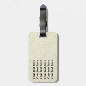 動揺してなヴィンテージ音楽荷物のラベル ラゲッジタグ (裏面縦)