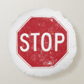 動揺してな停止印 ラウンドクッション (裏面)