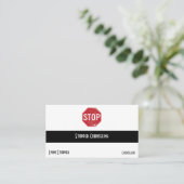 動揺してな停止印 名刺 (スタンド正面)