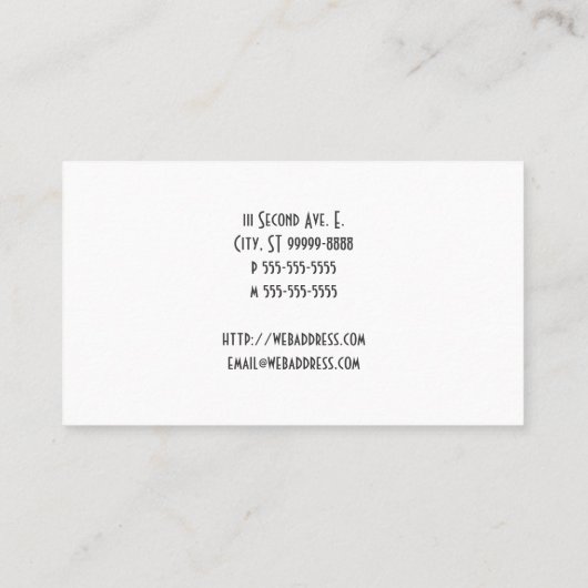 動揺してな停止印 名刺 (裏面)