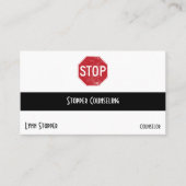 動揺してな停止印 名刺 (正面)