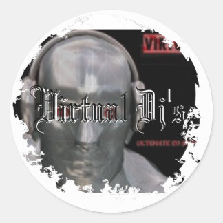 動揺してな円形のステッカー ラウンドシール