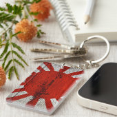 動揺してな国旗|日本 キーホルダー (正面右)