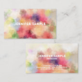 動揺してな文字のエレガントなモダンの抽象芸術のテンプレート 名刺 (正面/裏面)