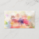 動揺してな文字のエレガントなモダンの抽象芸術のテンプレート 名刺 (裏面)