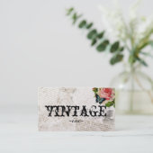 動揺してな文字上のヴィンテージの花 名刺 (スタンド正面)