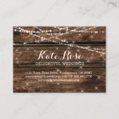 動揺してな木は名刺の結婚式をつけます 名刺 (正面)