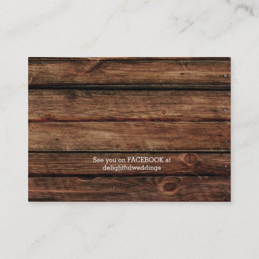 動揺してな木は名刺の結婚式をつけます 名刺 (裏面)