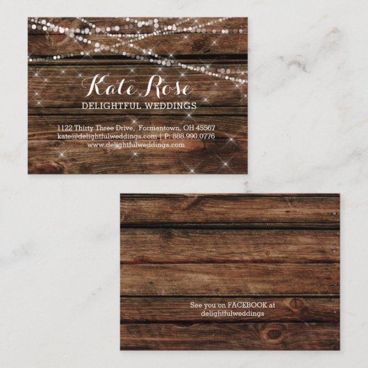 動揺してな木は名刺の結婚式をつけます 名刺 (正面/裏面)