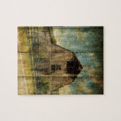 動揺してな木製の初期のな西欧諸国の古い納屋 ジグソーパズル (横)