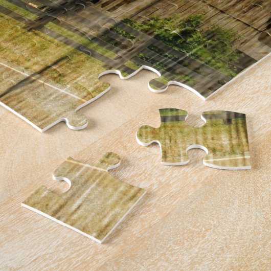 動揺してな木製の初期のな西欧諸国の古い納屋 ジグソーパズル (側面)