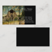 動揺してな木製の初期のな西欧諸国の古い納屋 名刺 (正面/裏面)