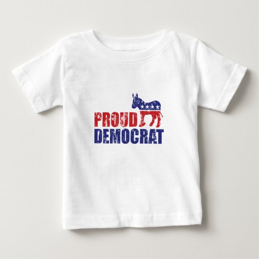 動揺してな民主党員の誇りを持ったなろば ベビーTシャツ (正面)