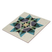 動揺してな水彩画のKaleidescopicのペルシャ人の星 タイル (側面)