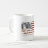 動揺してな米国の旗が付いているクールなマグ コーヒーマグカップ (正面左)