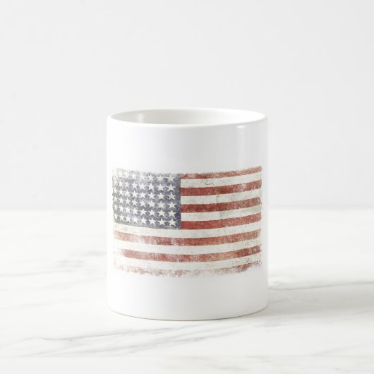 動揺してな米国の旗が付いているクールなマグ コーヒーマグカップ (中央)
