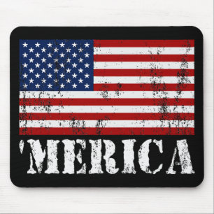 動揺してな米国の旗「MERICA マウスパッド