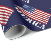 動揺してな米国の旗「MERICA ラッピングペーパー (ロールコーナー)