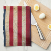 動揺してな米国旗のゴルフタオル キッチンタオル (四つ折り)