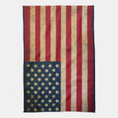 動揺してな米国旗のゴルフタオル キッチンタオル (縦)