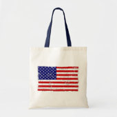 動揺してな米国旗のトートバック トートバッグ (正面)