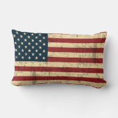 動揺してな米国旗のヴィンテージ ランバークッション (裏面)