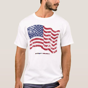 動揺してな米国旗 Tシャツ