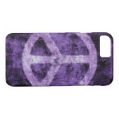 動揺してな紫色のピースサインのiPhone 7の箱 Case-Mate iPhoneケース (裏面(横))