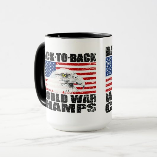 動揺してな続けて世界大戦のチャンピオン マグカップ (正面左)