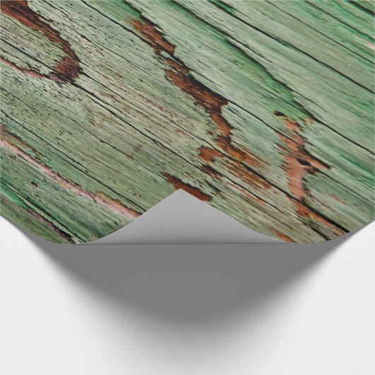 動揺してな老化させた木製の穀物のBohoのギフト用包装紙 ラッピングペーパー (角)