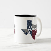 動揺してな衰退したテキサス州の旗の家 ツートーンマグカップ (正面右)