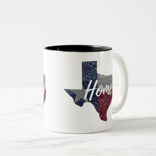 動揺してな衰退したテキサス州の旗の家 ツートーンマグカップ (正面右)
