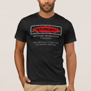 動揺してな警告! メタンの生産。 2 (前部) Tシャツ