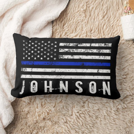 動揺してな警察は米国旗の名前をカスタムするのスタイルを作りました ランバークッション (ブランケット)