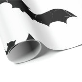 動揺してな質の黒いこうもりパターン ラッピングペーパー (ロールコーナー)