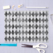 動揺してな道化師の白黒ダイヤモンド 薄葉紙 (クラフト)