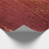 動揺してな金ゴールドおよび赤13 ラッピングペーパー (角)