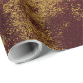 動揺してな金ゴールドおよび赤6 ラッピングペーパー (ロールコーナー)